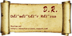 Dömötör Rózsa névjegykártya